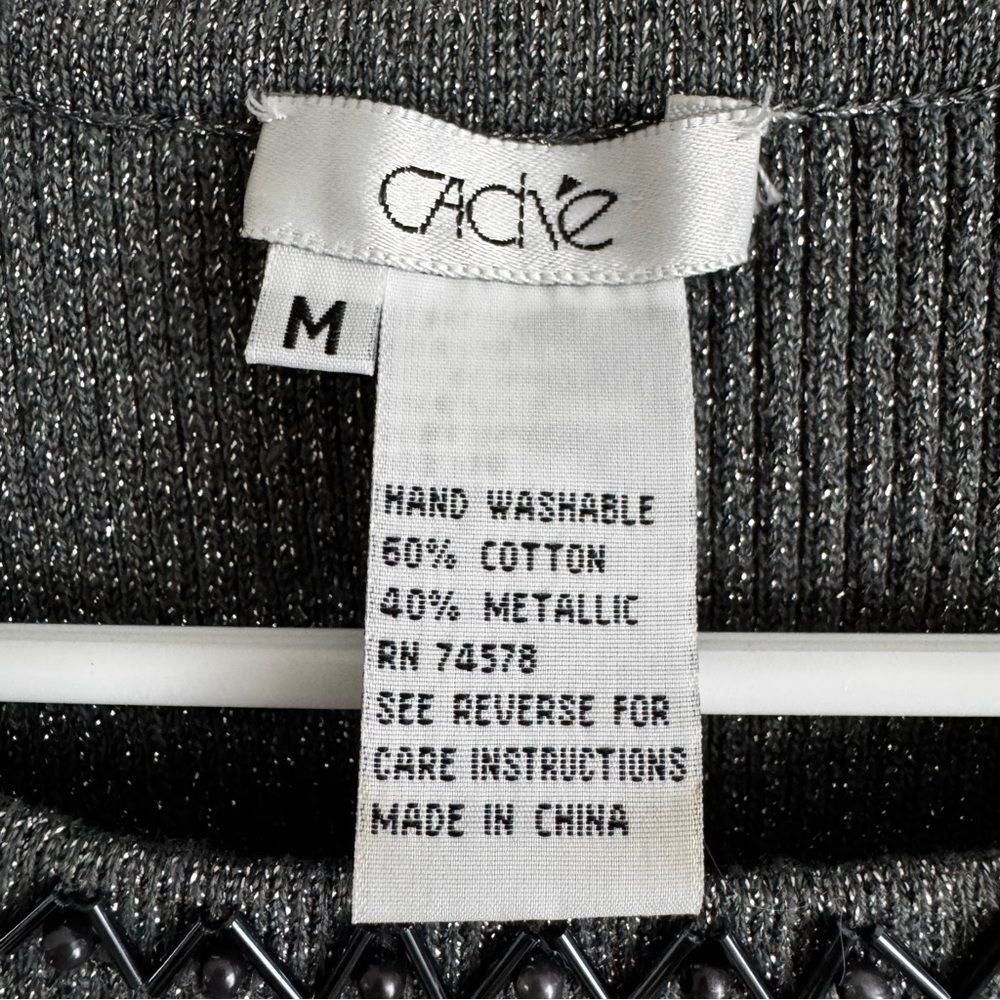 Cache Gray Embellished Fitted Sleeveless Tank Top - image 2